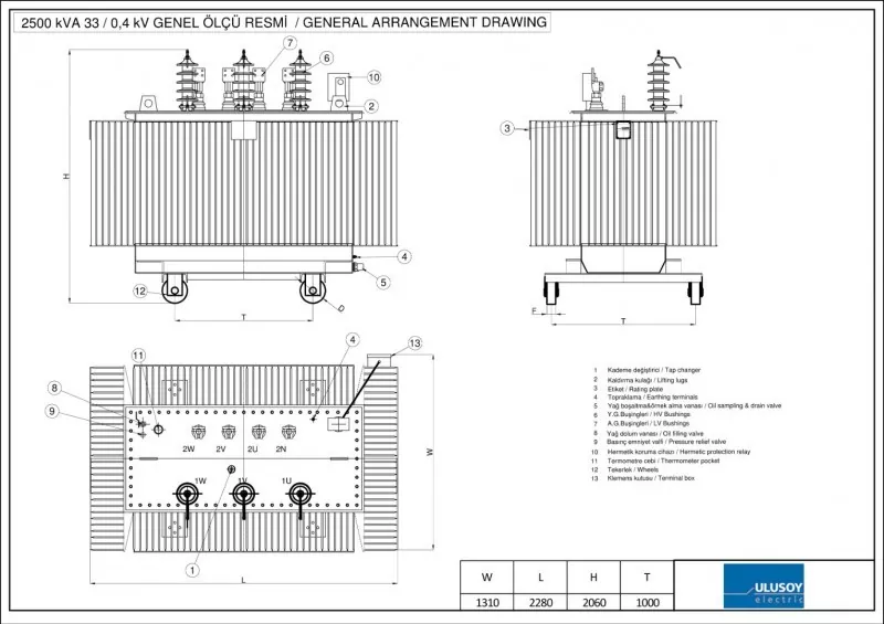 2500 KVA Liquid Immersed Distribution Transformers